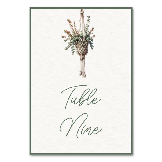 Succulenten: Boho Chic Botanical Greenery Plant Kaart (Voorkant)