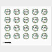 Succulenten Boho Wreath retouradres sticker (Vel)