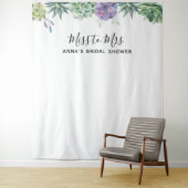 Succulenten Bruids Shower Achtergrond Wandkleed (In situ)