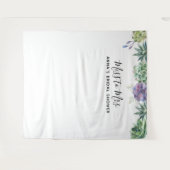 Succulenten Bruidsfeest Achterwand Wandkleed (Voorkant (horizontaal))