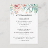 Succulenten bruiloft accommodaties. Cactus details Informatiekaartje (Voorkant)