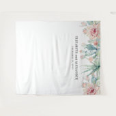 Succulenten bruiloft achtergrond. Cactus achtergro Wandkleed (Voorkant (horizontaal))