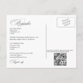 Succulenten Bruiloft Feest Herinnering QR Code Rsv Briefkaart (Achterkant)