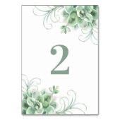 Succulenten bruiloft. Groene cactus. Waterverf cac Kaart (Voorkant)