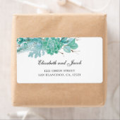 Succulenten bruiloft. Munt bloemenadres. Cactus Etiket (Insitu)