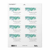 Succulenten bruiloft. Munt bloemenadres. Cactus Etiket (Full Sheet)