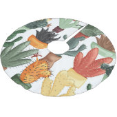 Succulenten, cactussen: schattig bloemmotief. kerstboom rok (Gekanteld)