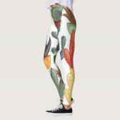 Succulenten, cactussen: schattig bloemmotief. leggings (Links)
