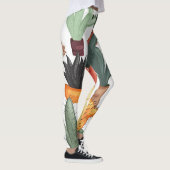 Succulenten, cactussen: schattig bloemmotief. leggings (Rechts)