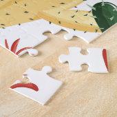 Succulenten, cactussen: schattig bloemmotief. legpuzzel (Zijkant)