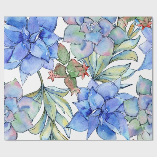 Succulenten Cadeaupapier (Vlak)