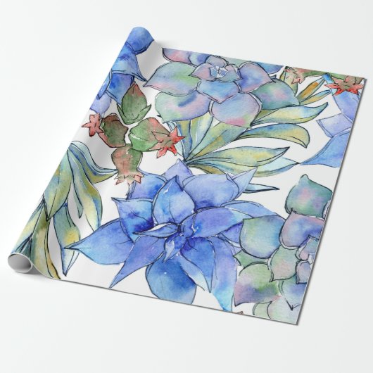 Succulenten Cadeaupapier (Uitgerold)
