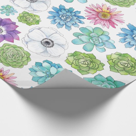 Succulenten Cadeaupapier (Hoek)