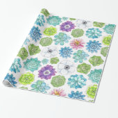 Succulenten Cadeaupapier (Uitgerold)
