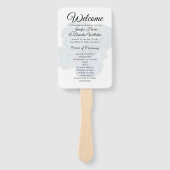 Succulenten dubbelzijdige bruiloft fan programma's handwaaier (Voorkant)