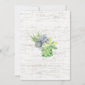 Succulenten en Berkenkrans Vrijgezellenfeest Kaart (Achterkant)