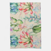 Succulenten en Cacti Kitchen Towel Theedoek (Verticaal)