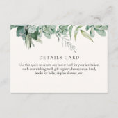 Succulenten en Eucalyptus Details Envelopkaart Informatiekaartje (Voorkant)