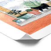 Succulenten en Golden Gate Bridge Poster (Hoek)