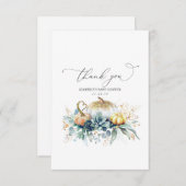 Succulenten en pompoenen Baby shower Dank u wel Bedankkaart (Voorkant / Achterkant)