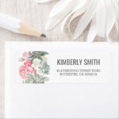 Succulenten en Roze Bloemen Bruiloft Etiket (Insitu)