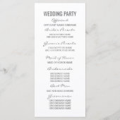 Succulenten en Roze Rozen Elegante Trouwprogramma' Programmakaart (Achterkant)