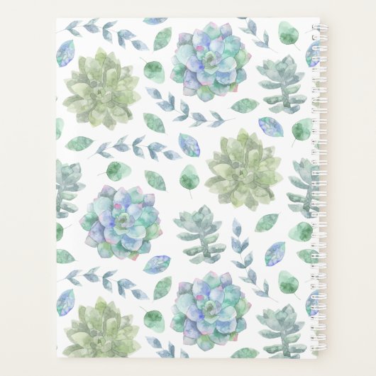 Succulenten | Gepersonaliseerde planner (Achterkant)