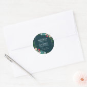 Succulenten & Goud Chique Bruiloft Ronde Sticker (Envelop)
