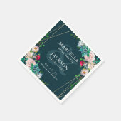 Succulenten & Goud Chique Bruiloft Servet (Hoek)