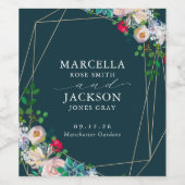 Succulenten & Goud Chique Bruiloft Wijn Etiket (Enkel label)