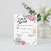 Succulenten, gratis Drinken, repetitief diner Kaart (Staand voorkant)