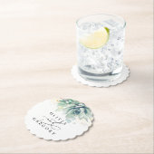 Succulenten Groen Elegant Modern Kartonnen Onderzetters (Insitu)