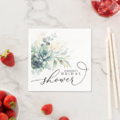 Succulenten groen elegante bruiloft / baby shower servet (Insitu)