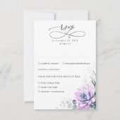 Succulenten groen en gouden trouw-RSVP RSVP Kaartje (Voorkant)