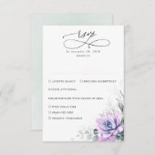 Succulenten groen en gouden trouw-RSVP RSVP Kaartje (Voorkant / Achterkant)