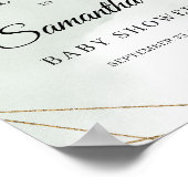 Succulenten groen goud bruidsdouche welkom poster (Hoek)