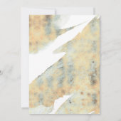 Succulenten Groen Goud Waterverven Verloving Kaart (Achterkant)