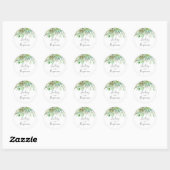 Succulenten groen gouden bruiloft ronde sticker (Vel)