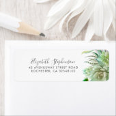 Succulenten Groen Modern Etiket (Insitu)