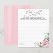 Succulenten groen roze bloemendatum nacht ideeën (Voorkant / Achterkant)