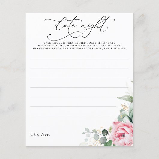 Succulenten groen roze bloemendatum nacht ideeën (Voorkant)