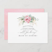 Succulenten Groene Bladeren Bruidsmeisje Aanzoek Kaart (Voorkant / Achterkant)