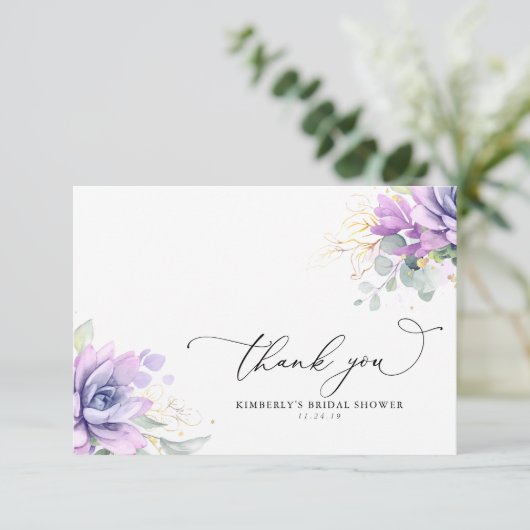 Succulenten Groene Bruiloftsborrel Bedankt (Staand voorkant)