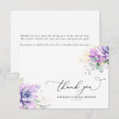 Succulenten Groene Bruiloftsontbijt Dank Je Bedankkaart (Voorkant / Achterkant)