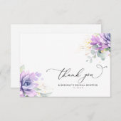 Succulenten Groene Bruiloftsontbijt Dankjewel Bedankkaart (Voorkant / Achterkant)