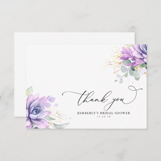 Succulenten Groene Bruiloftsontbijt Dankjewel Bedankkaart (Voorkant / Achterkant)