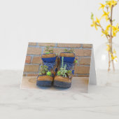 Succulenten in Birthday Boots Kaart (Gele Bloem)