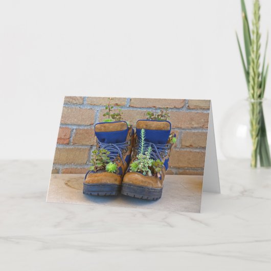 Succulenten in Birthday Boots Kaart (Voorkant)