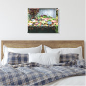 Succulenten in de schatkist canvas afdruk (Insitu (Slaapkamer))