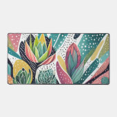 Succulenten in groen en roze bureaumat (Voorkant)